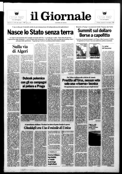 Il giornale : quotidiano del mattino